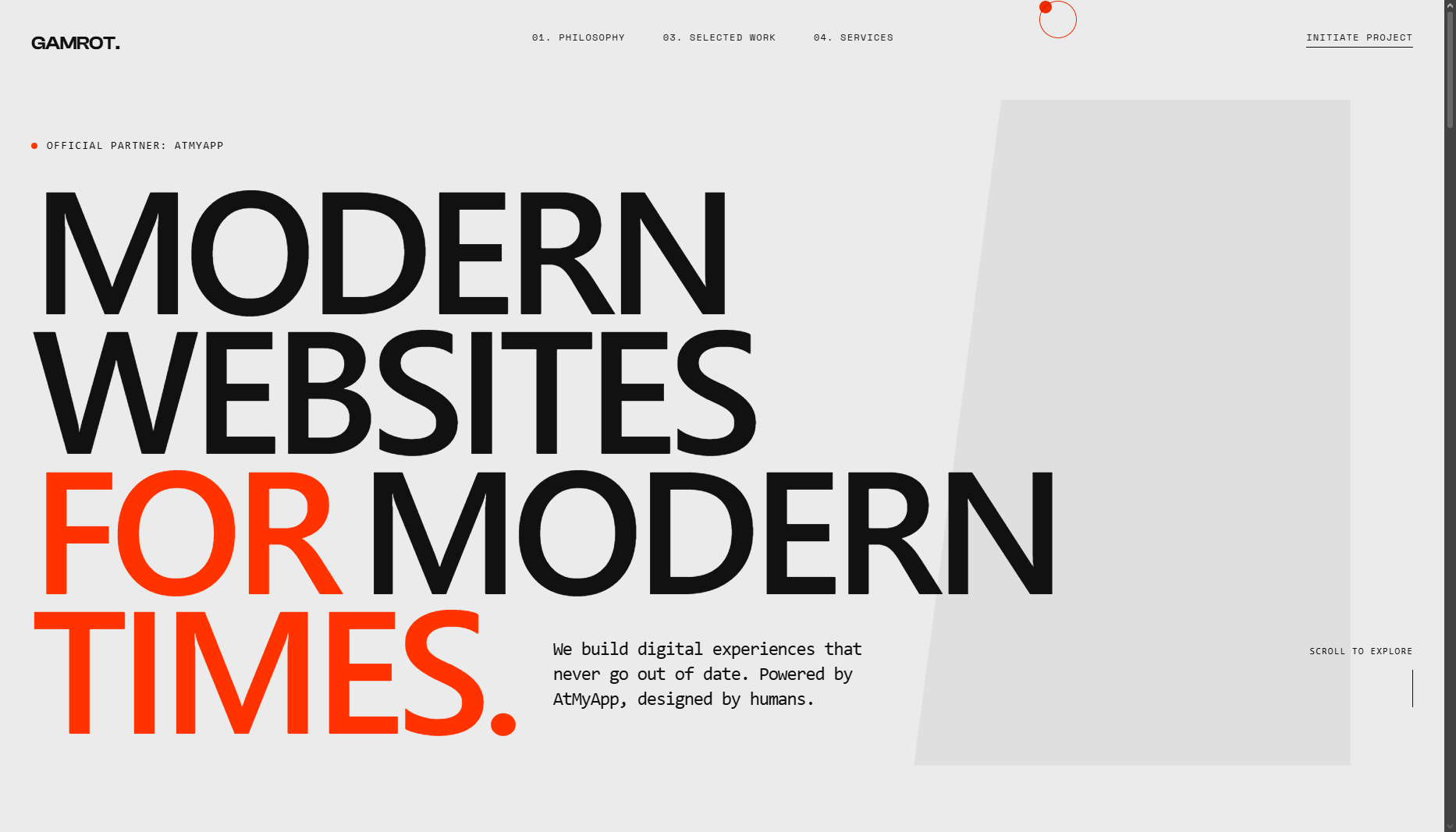 Gamrot Design website preview